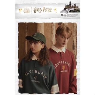 แฮร์รี่ พอตเตอร์ เสื้อโปโลแขนยาว SPAO ลิขสิทธิ์แท้ Harry Potter couple POLO collar long-sleeved loose plus size sweater