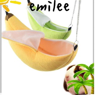 EMILEE เปลแขวน ผ้าฝ้าย รูปกล้วย สําหรับสัตว์เลี้ยง หนู