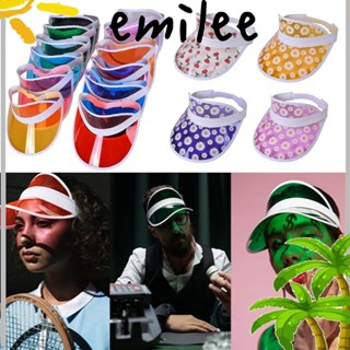 EMILEE หมวกเบสบอล พลาสติก ฤดูร้อน สําหรับผู้หญิง ผู้ชาย อุปกรณ์กีฬา หมวกบังแดด