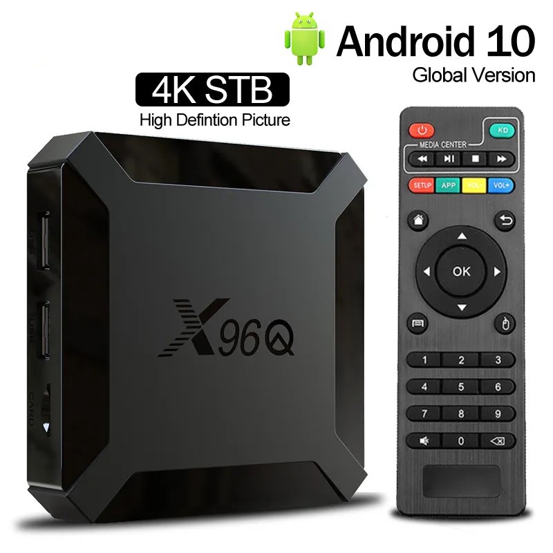 X96q กล่องรับสัญญาณทีวี Android 10.0 4GB 128GB Allwinner H313 Quad Core 4G WIFI 4K DSXQ
