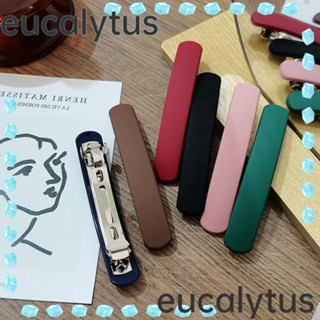 Eucalytus1 กิ๊บติดผมหางม้า โลหะ แบบสปริง หรูหรา สําหรับผู้หญิง