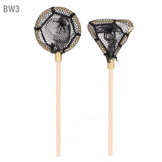 BW3 2 ชุด 1/12 Scale Miniature Fishing Net Trilateral Round Shaped รายละเอียดดี Dollhouse Fishnet ตกแต่ง