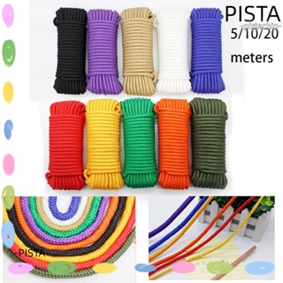 PISTA เชือกพาราคอร์ด เส้นผ่าศูนย์กลาง 3 มม. 5 10 20 เมตร 550 เส้นผ่าศูนย์กลาง 10 สี สําหรับตั้งแคมป์ เดินป่า เต็นท์