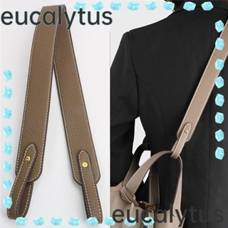 Eucalytus1 สายคล้องกระเป๋า หนัง PU สีพื้น ปรับได้ แฟชั่นสําหรับผู้หญิง