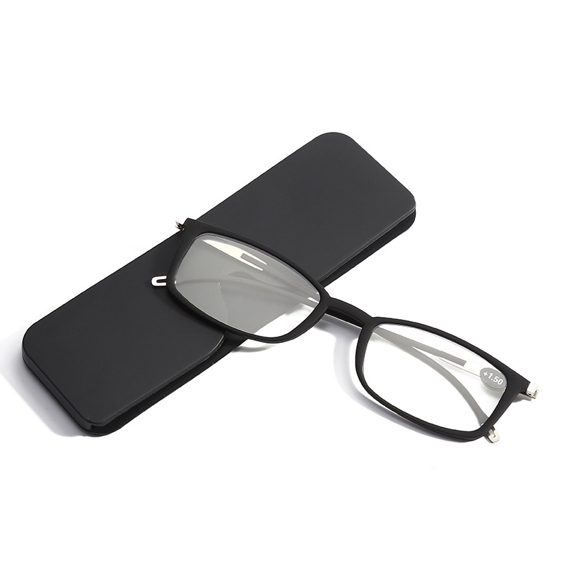 Kt1901 แว่นตาอ่านหนังสือ ทรงสี่เหลี่ยม แบบพกพา พร้อมสติกเกอร์ติดเคสโทรศัพท์ สําหรับทุกเพศ ชิ้น - รูปที่ 6