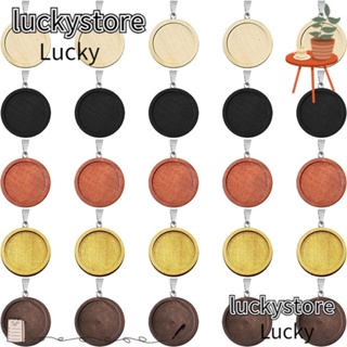 Lucky จี้ถาดไม้ สีน้ําตาลเข้ม สีแดง สําหรับทํางานฝีมือ แฮนด์เมด DIY