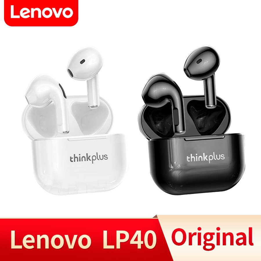 Lenovo LP40 ของแท้ TWS หูฟังสเตอริโอไร้สาย บลูทูธ 5.1 ลดเสียงรบกวน พร้อมไมโครโฟน