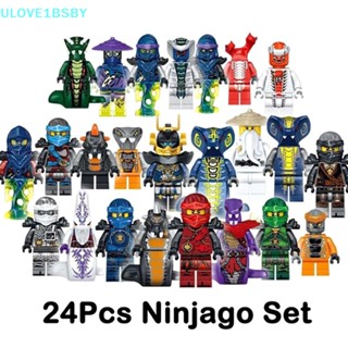 Ulove1bsby ชุดของเล่นตัวต่อฟิกเกอร์ Ninjago Kai Jay Sensei Wu Master 24 ชิ้น