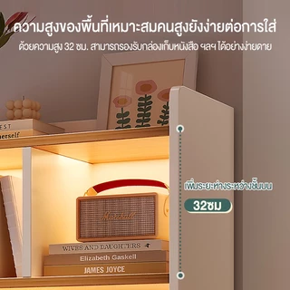ตู้โชว์เก็บของ 180cm ชั้นหนังสือ ชั้นวางของอเนกประสงค์ ห้องนั่งเล่นห้องทำงานเรียบง่าย