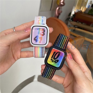 สายนาฬิกาข้อมือไนล่อน หลากสี สําหรับ Apple Watch Series Ultra 8 7 6 SE 5 4 3 2 1 iWatch ขนาด 49 มม. 45 มม. 41 มม. 44 มม. 40 มม. 42 มม. 38 มม.