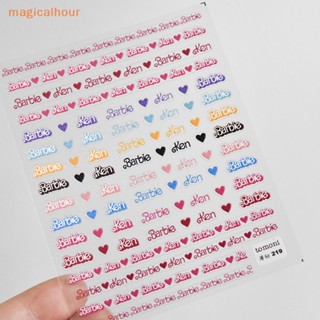 Magicalhour^^ สติกเกอร์ ลายการ์ตูนบาร์บี้น่ารัก กันน้ํา เหมาะกับของขวัญ สไตล์เจ้าหญิง แฟชั่นสําหรับผู้หญิง DIY