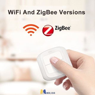 รีโมทคอนโทรล Zigbee สองปุ่มแบบไร้สาย MOLISA