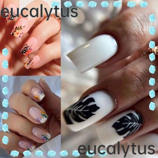 Eucalytus1 เล็บปลอม ลายดอกไม้ DIY 24 ชิ้น