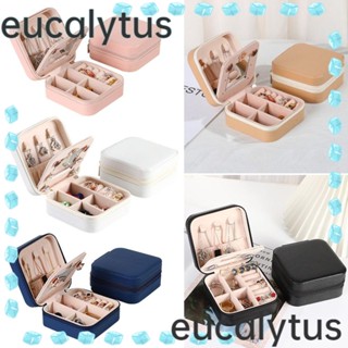 Eucalytus1 กล่องเครื่องประดับ ต่างหู แหวน แบบพกพา พร้อมกระจก