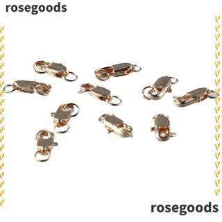 Rosegoods1 ตะขอก้ามปูก้ามปู ทอง 18k ตะขอก้ามปู เครื่องประดับ สร้อยข้อมือ ทองแดง สําหรับผู้หญิง