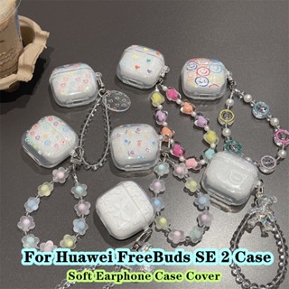 【imamura】เคสหูฟัง แบบนิ่ม แบบใส ลายการ์ตูน พร้อมสายคล้องมือ สําหรับ Huawei FreeBuds SE 2 Huawei FreeBuds SE 2