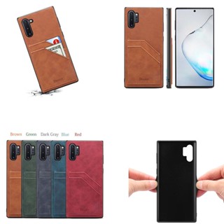 เคสโทรศัพท์มือถือแบบนิ่ม พร้อมช่องใส่บัตร สําหรับ Samsung Galaxy Note 10 10+ Note10 Note10+ Note 10 Plus