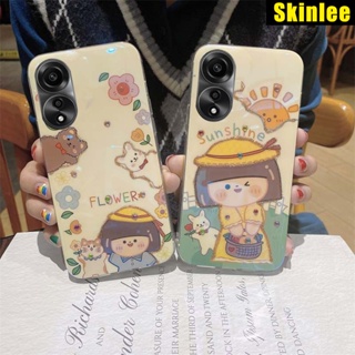 เคสโทรศัพท์มือถือ ซิลิโคนนิ่ม ลายการ์ตูนดอกทานตะวัน แต่งกลิตเตอร์ ระยิบระยับ แฟชั่น สําหรับ OPPO A78 NFC 4G A58 5G A78 NFC 4G A58 5G