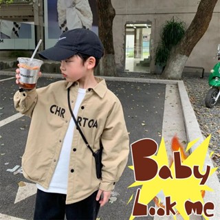 【Boy Outerwear】เสื้อแจ็กเก็ต เสื้อคาร์ดิแกน แขนยาว ผ้าฝ้าย แบบบาง แฟชั่นสําหรับเด็กผู้ชาย (2-14)