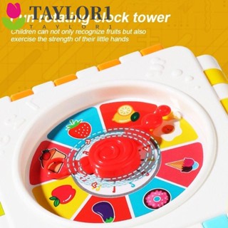 Taylor1 บล็อกตัวต่อปริศนา หกเหลี่ยม รูปตัวเลข สุ่มสี ของเล่นเสริมการเรียนรู้เด็ก 6 ชิ้น