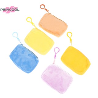 Pinkcool กระเป๋าสตางค์ กระเป๋าใส่เหรียญ หูฟัง กุญแจ ตุ๊กตา น่ารัก สีแคนดี้ มินิมอล เปลี่ยนสีได้ สําหรับผู้หญิง ขายดี