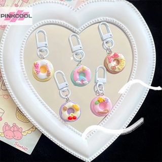 Pinkcool จี้โดนัทน่ารัก พวงกุญแจ กระเป๋าเป้สะพายหลัง หูฟัง เคส เครื่องประดับตกแต่งรถ จี้เสน่ห์ คู่รัก เครื่องประดับ ของขวัญ ขายดี