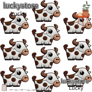 Lucky ลูกปัดซิลิโคน รูปสัตว์ วัว อุปกรณ์เสริม สําหรับทําโซ่ DIY