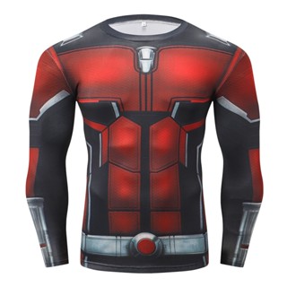 เสื้อยืดแขนสั้น พิมพ์ลาย Ant Man Reunion 4 Same Cos Sports Fitness แบบแห้งเร็ว 4 ชิ้น