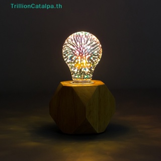 Trillioncatalpa หลอดไฟ LED E27 6W 85-265V รูปดาว 3D สไตล์วินเทจ สําหรับตกแต่ง