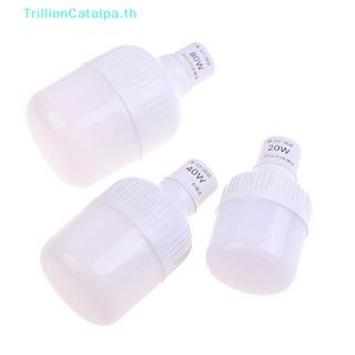 Trillioncatalpa หลอดไฟฉุกเฉิน LED ชาร์จ USB ขนาดพกพา สําหรับตั้งแคมป์ เต็นท์ กลางแจ้ง