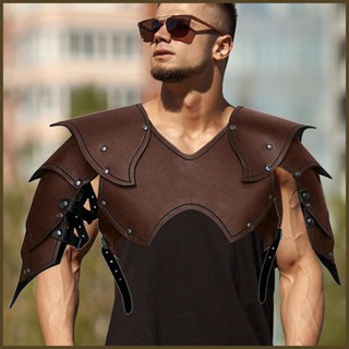 เสื้อกั๊กหนัง คอสเพลย์ Elf Elven Shoulder Chest Viking Knight Larp สําหรับผู้ใหญ่