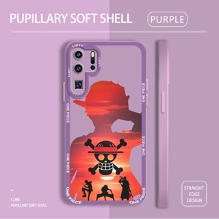 เคสโทรศัพท์ซิลิโคน TPU แบบนิ่ม ลายการ์ตูนลูฟี่ กันกระแทก สําหรับ Huawei P30 Pro P40 Lite 4G 5G Mate 20 Pro