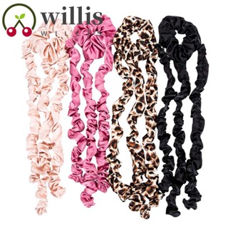 Willis ที่คาดผม ผ้าซาติน ไร้ความร้อน หลากสี สําหรับจัดแต่งทรงผม