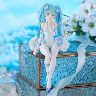 โมเดลฟิกเกอร์ อนิเมะ Hatsune Miku สีชมพู สําหรับตกแต่งรถยนต์