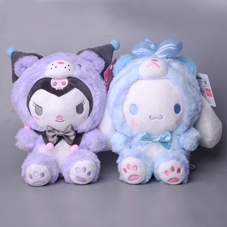 หมอนตุ๊กตานุ่ม รูปการ์ตูน Sanrio Kawali Kuromi Hello Kitty My Melody Cinnamoroll ขนาด 23 ซม. ของเล่นสําหรับเด็ก เก็บสะสม ฮาโลวีน