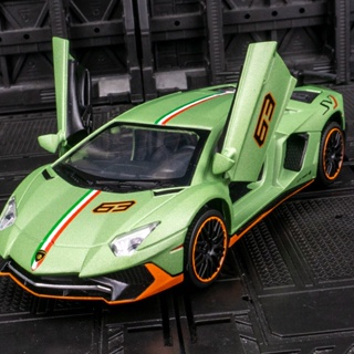 โมเดลรถยนต์โลหะ 1: 32 Lamborghini LP780-4 ของเล่นสําหรับเด็ก