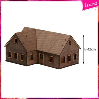 [Lsxmz] ของเล่นตัวต่อ รูปบ้านทิวทัศน์ สเกล Oo 3D สไตล์ยุโรป 1/72 DIY สําหรับฉากโต๊ะทราย