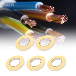 Leo310 เทปผ้าอะซิเตทสีขาว 5PCS เทปสายไฟหน้าจออิเล็กทรอนิกส์ 0.22 มม. ความหนาของชั้นกาว