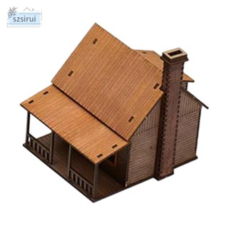 [szsirui] ของเล่นตัวต่อ รูปบ้านทิวทัศน์ สเกล Oo 3D สไตล์ยุโรป 1/72 DIY สําหรับฉากโต๊ะทราย