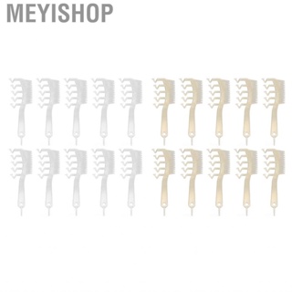 Meyishop Hair Seam Comb  Glitter Z Shaped 10pcs Portable Ergonomic Safe Double Sided for Hairdresser Salon