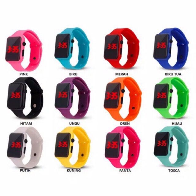MESIN JF055 JAPAN MACHINE Balqis LED DIGITAL FASHION KIDS & TEENAGER WATCH (TEENAGERS) นําเข้า LED E