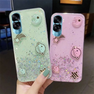 ใหม่ พร้อมส่ง เคสโทรศัพท์ซิลิโคน TPU นิ่ม แบบใส ป้องกัน ปิดด้านหลัง ลายดาวเคราะห์ สีชมพู สําหรับ Honor 90 Lite 90 Pro 5G 2023