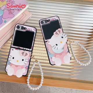 Luken เคสโทรศัพท์มือถือ Pc พับได้ ลายการ์ตูน Hello Kittys Sanrio น่ารัก สําหรับ Samsung Galaxy Zflip 3 Zflip 4 Zflip 5