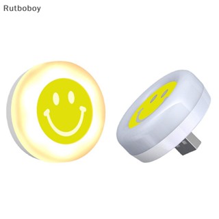 [Rut] โคมไฟกลางคืน LED DC 5V 1A ทรงกลม ลายหน้ายิ้ม ขนาดเล็ก พกพาง่าย สําหรับตกแต่งห้องนอนเด็ก COD