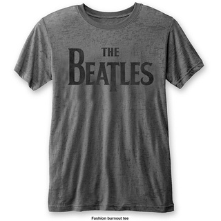 เสื้อยืดแขนสั้นเสื้อยืดผ้าฝ้าย 100% พิมพ์ลายโลโก้ The Beatles สไตล์คลาสสิก เข้ารูปS-5XL