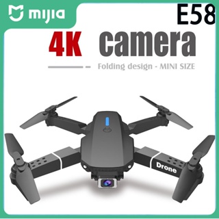 UAV ของเล่นควบคุมระยะไกล E58 เครื่องบินไร้คนขับ 4K 1080P 720P กล้องคู่ WIFI FPV เฮลิคอปเตอร์ทางอากาศแบบพับได้เครื่องบินของเล่นสี่แกนง่ายต่อการเริ