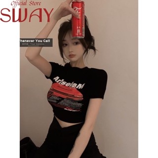 SWAY  เสื้อยืด เสื้อแฟชั่น หลวม  คุณภาพสูง สวยงาม Comfortable Unique A29J0W2 36Z230909