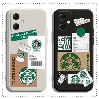 เคส Redmi NOTE A1 11 11S 12C 11A 12 PRO PLUS 4G 5G โทรศัพท์มือถือ แบบนิ่ม ลาย Starbucks สีดํา สีขาว สําหรับ