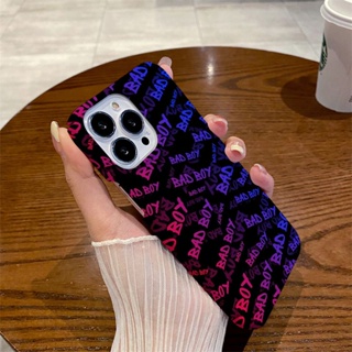 เคสป้องกันโทรศัพท์มือถือ แบบแข็ง ลายภาษาอังกฤษ สีดํา สําหรับ Apple Iphone 11promax 8plus xsmax 12pro x 12 14 13promax 11 8