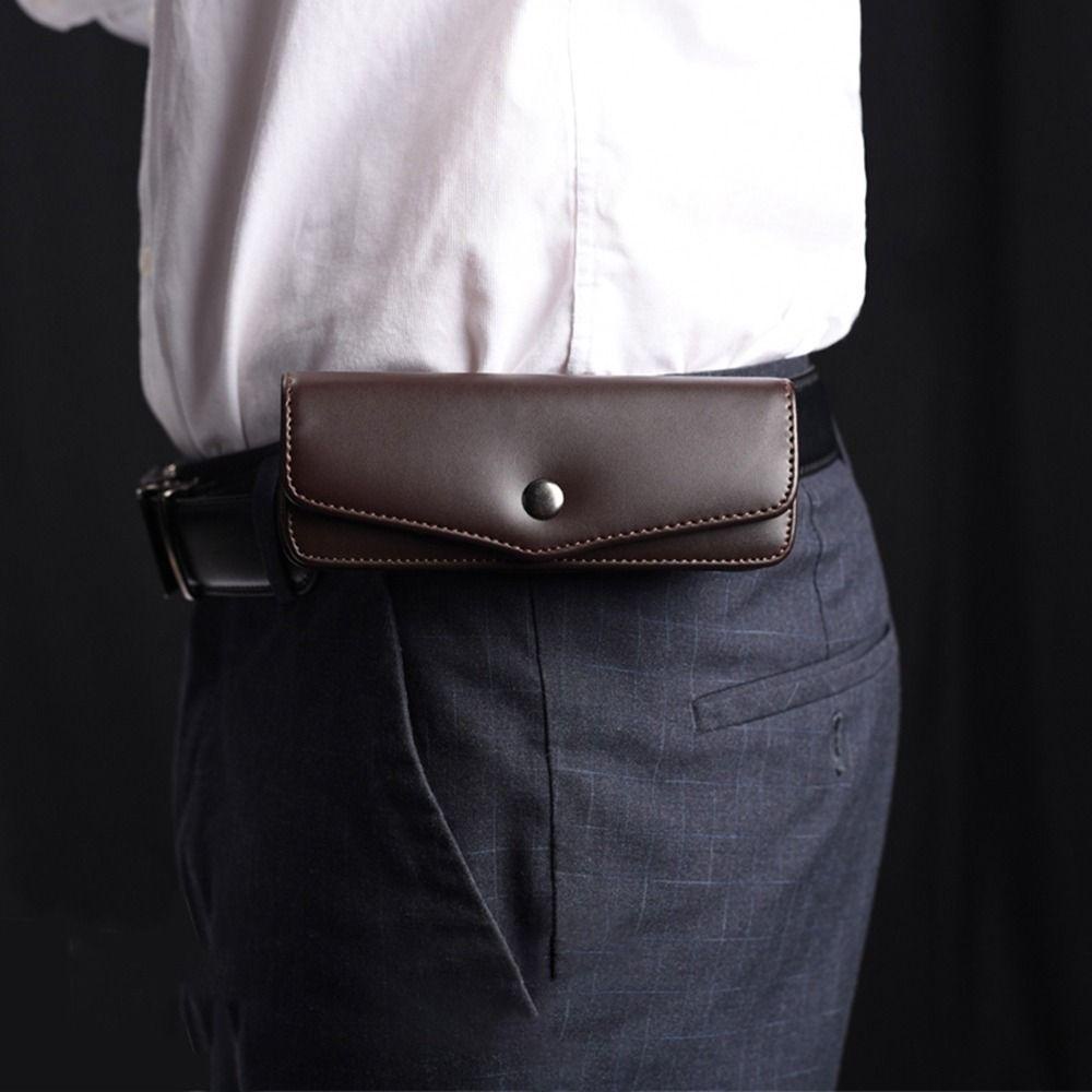 Zenithsync Waistpack กล่องแว่นตาแบบพกพาผู้ชาย PU หนังพ่อของขวัญ Presbyopic แว่นตาอ่านหนังสือแว่นตากล่องเก็บแว่นตากระเป๋าแว่นตากรณี ราคา ถูกที่สุด ดีลบีเคเค แกลเลอรีภาพที่ 8